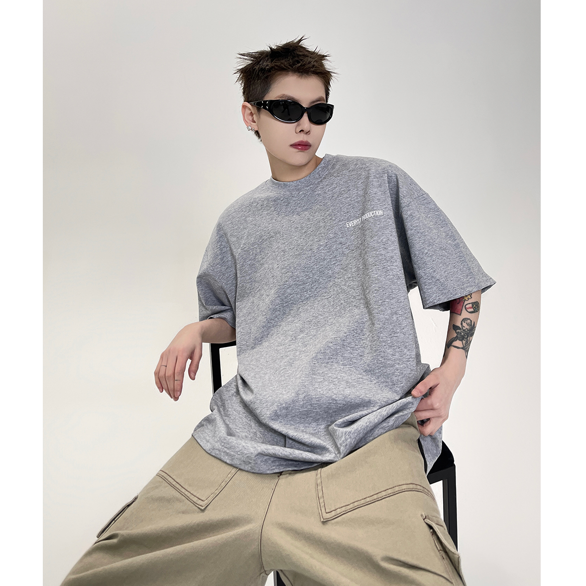 Simple Letter Print T-shirt EAT097
