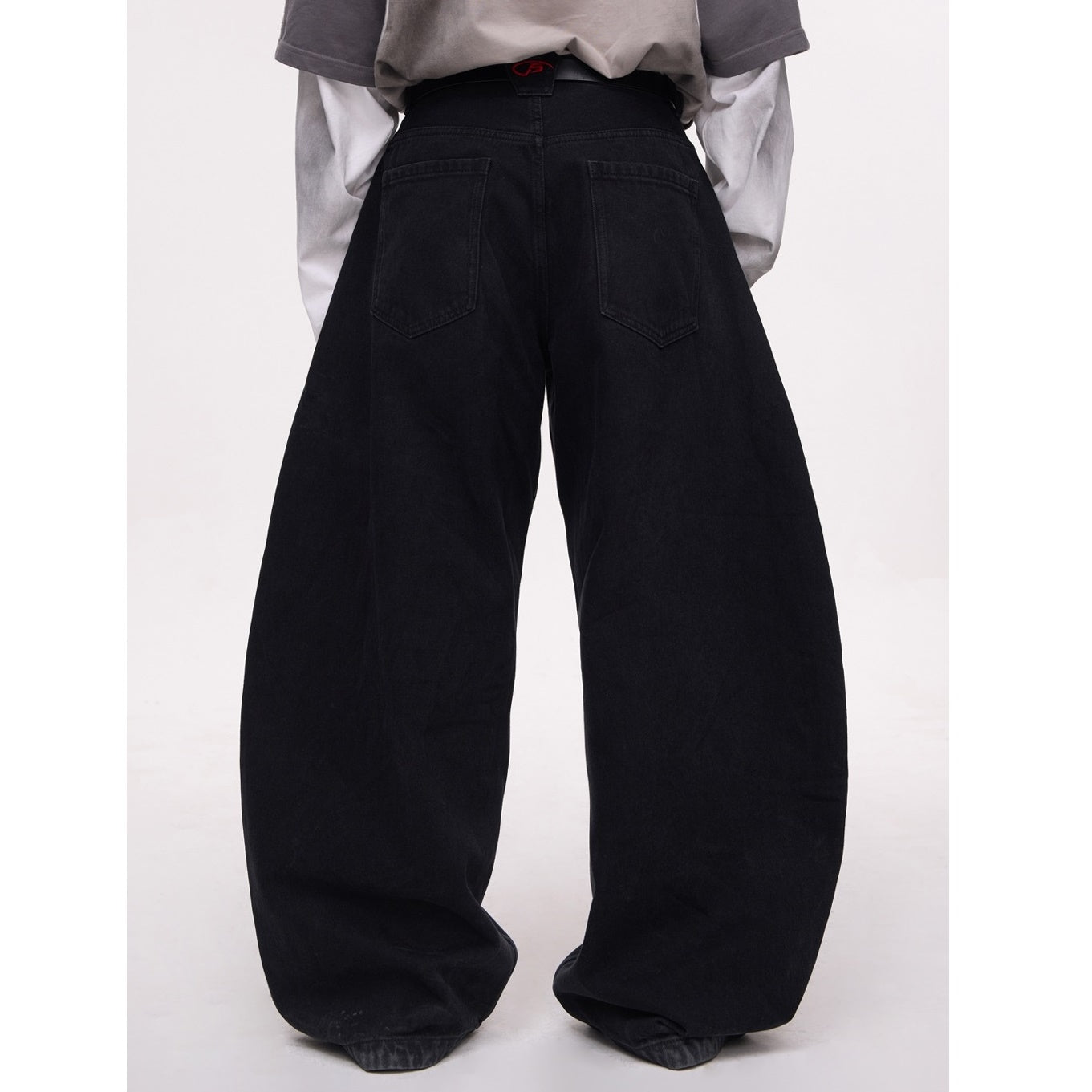 Basic Wide Barrel Leg Jeans MB7325