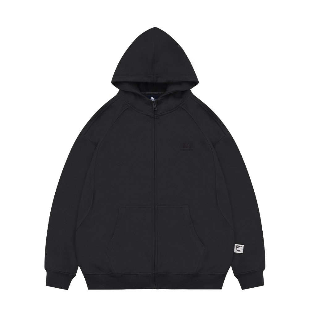 Stitching Design Dropped-shoulder Hooded Jacket BI2008