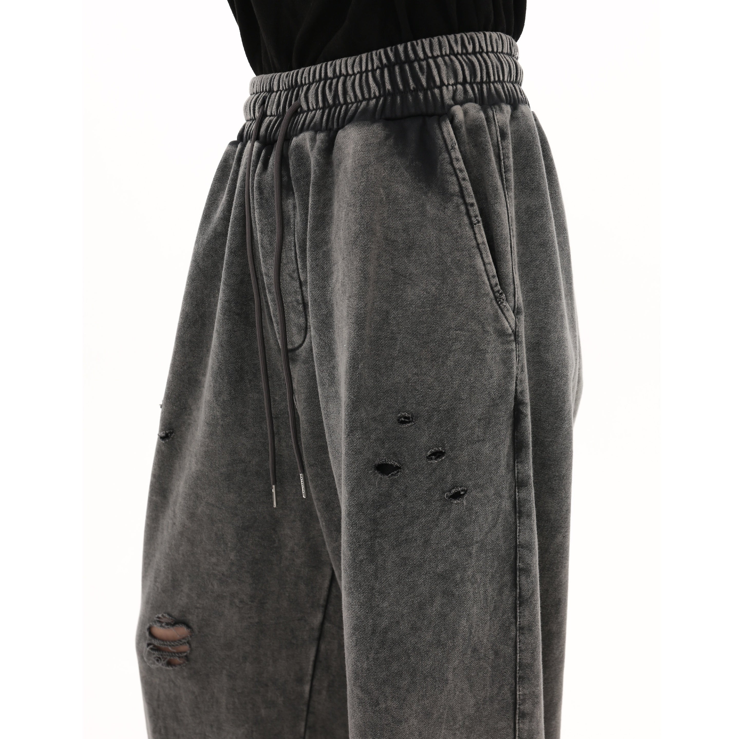 【上下別売り】Ripped Distressed Loose Fit Sweatpants MB7330