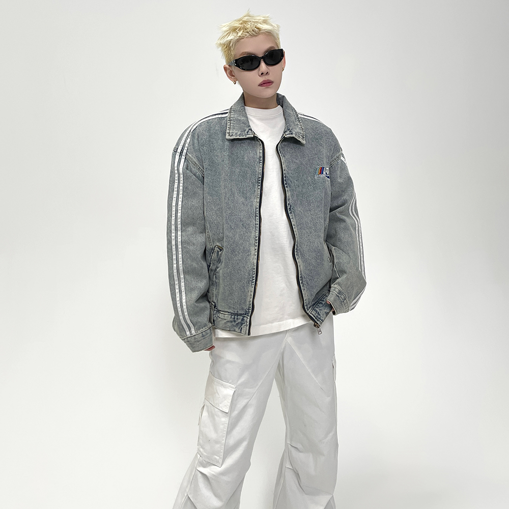Wash Denim Zip-up Jacket EAT069
