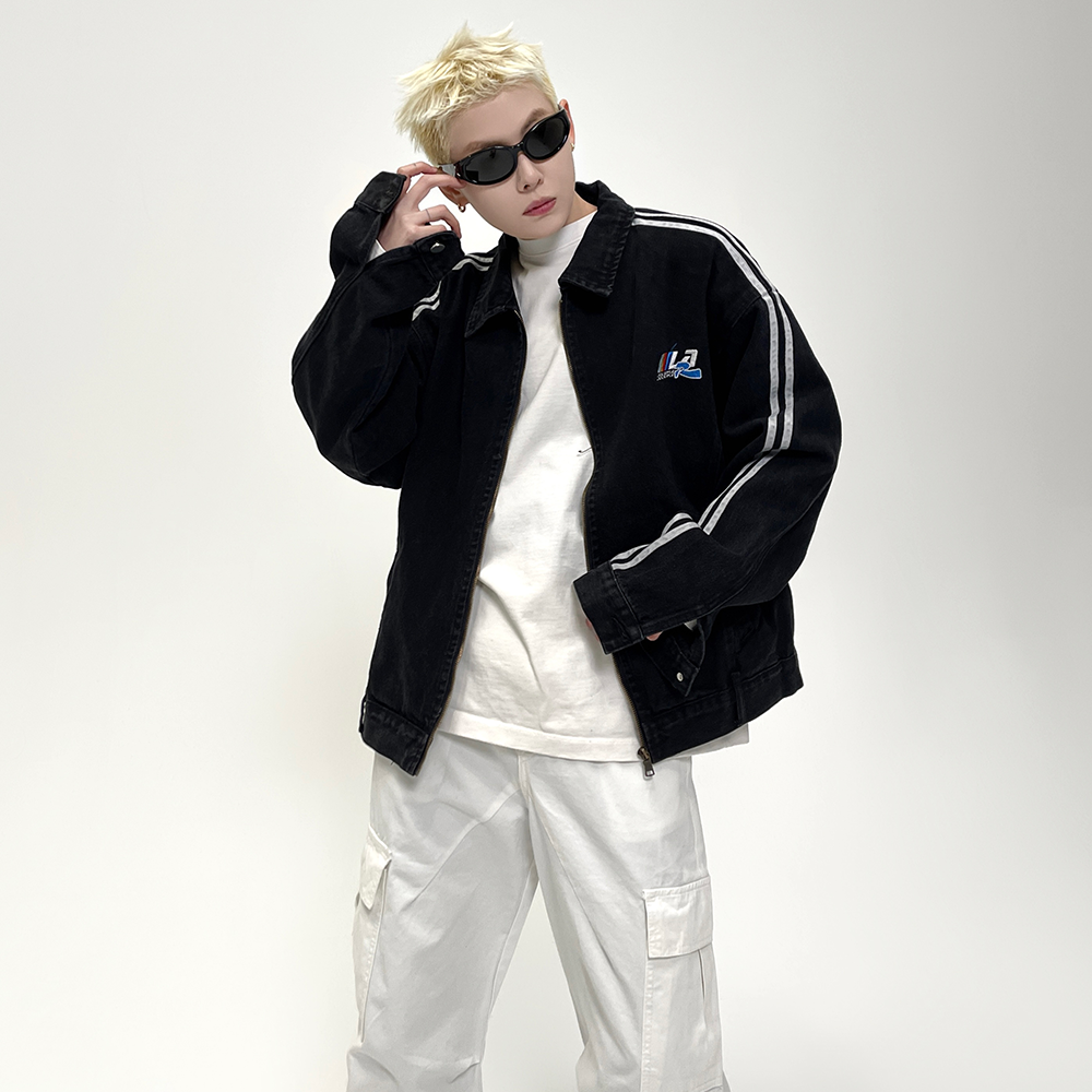 Wash Denim Zip-up Jacket EAT069