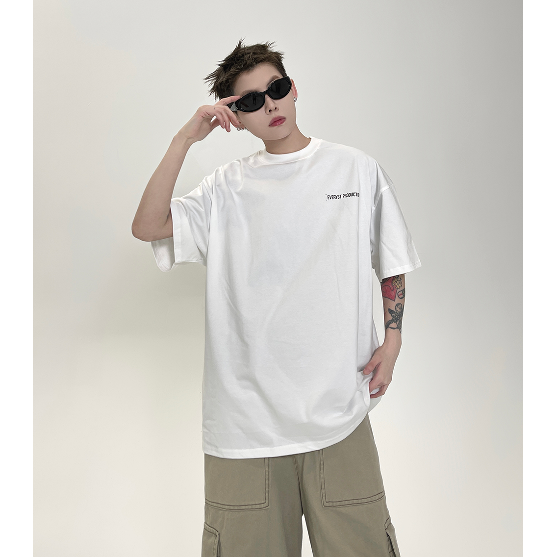 Simple Letter Print T-shirt EAT097