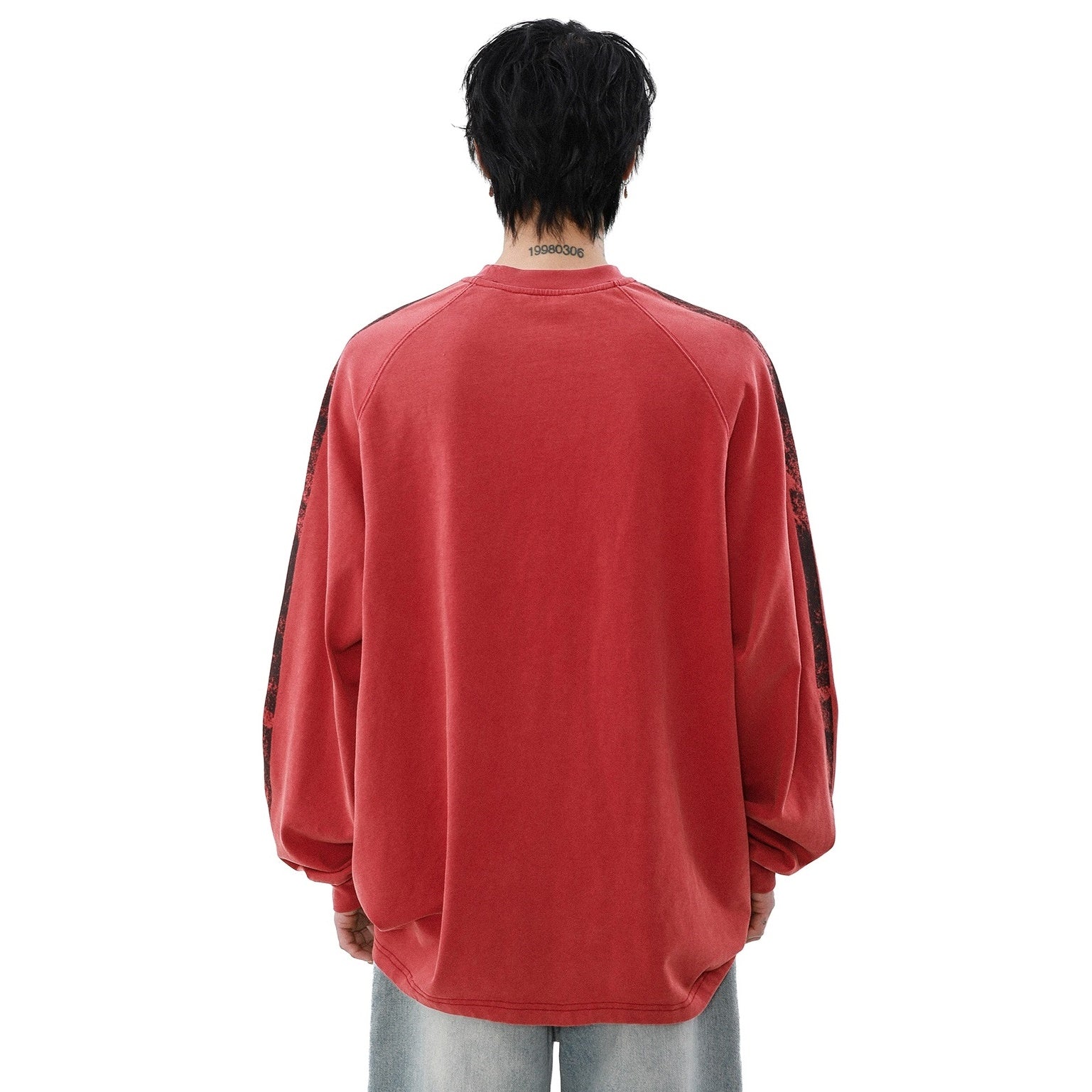Letter Print Oversize Long Sleeve T-Shirt MB7316
