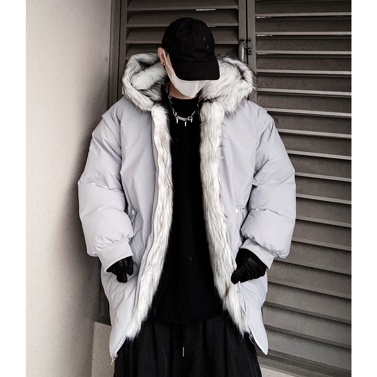 Fur Stitch Hooded Padded Jacket UU7022