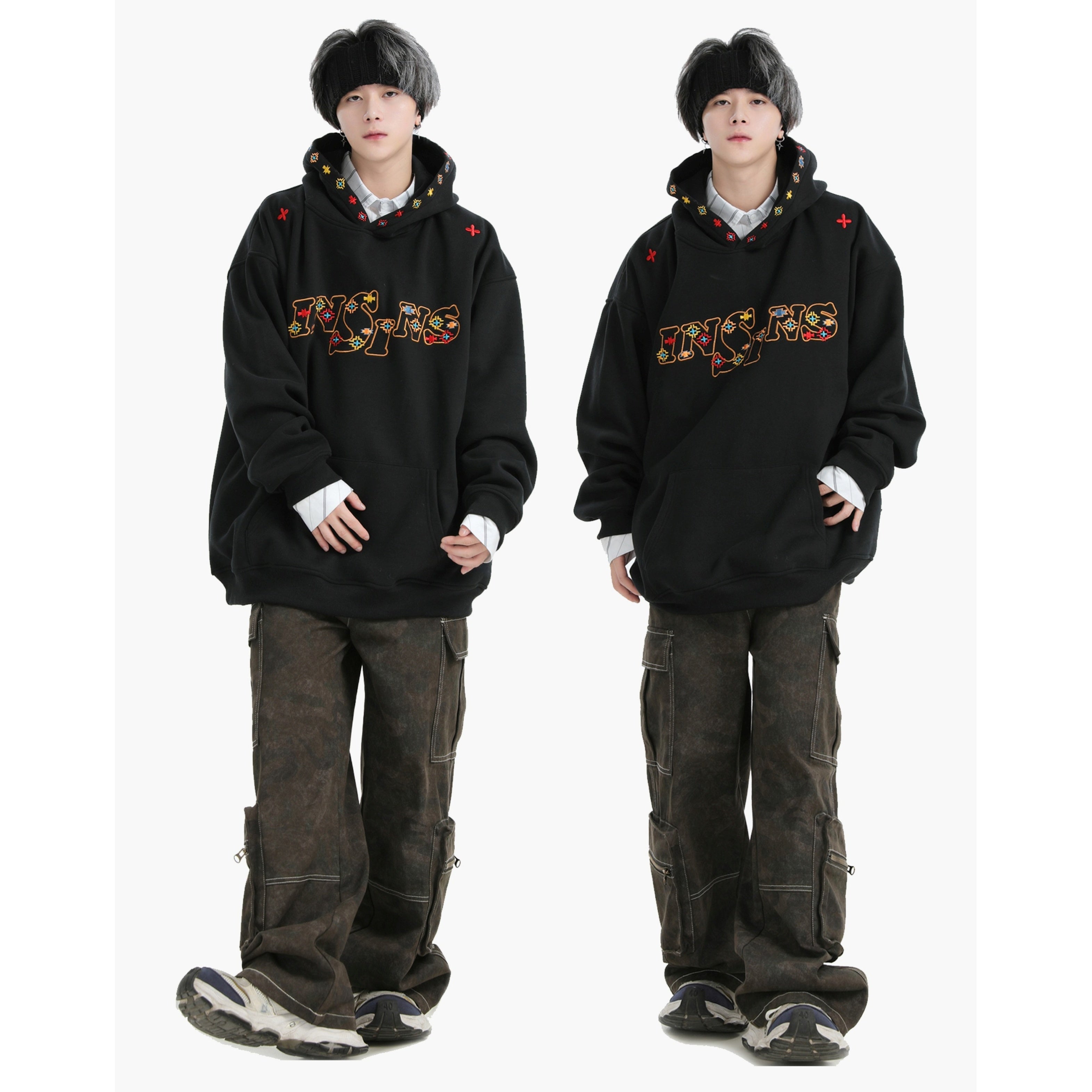 Camouflage Zipper Multi-Pocket Cargo Pants IN7059