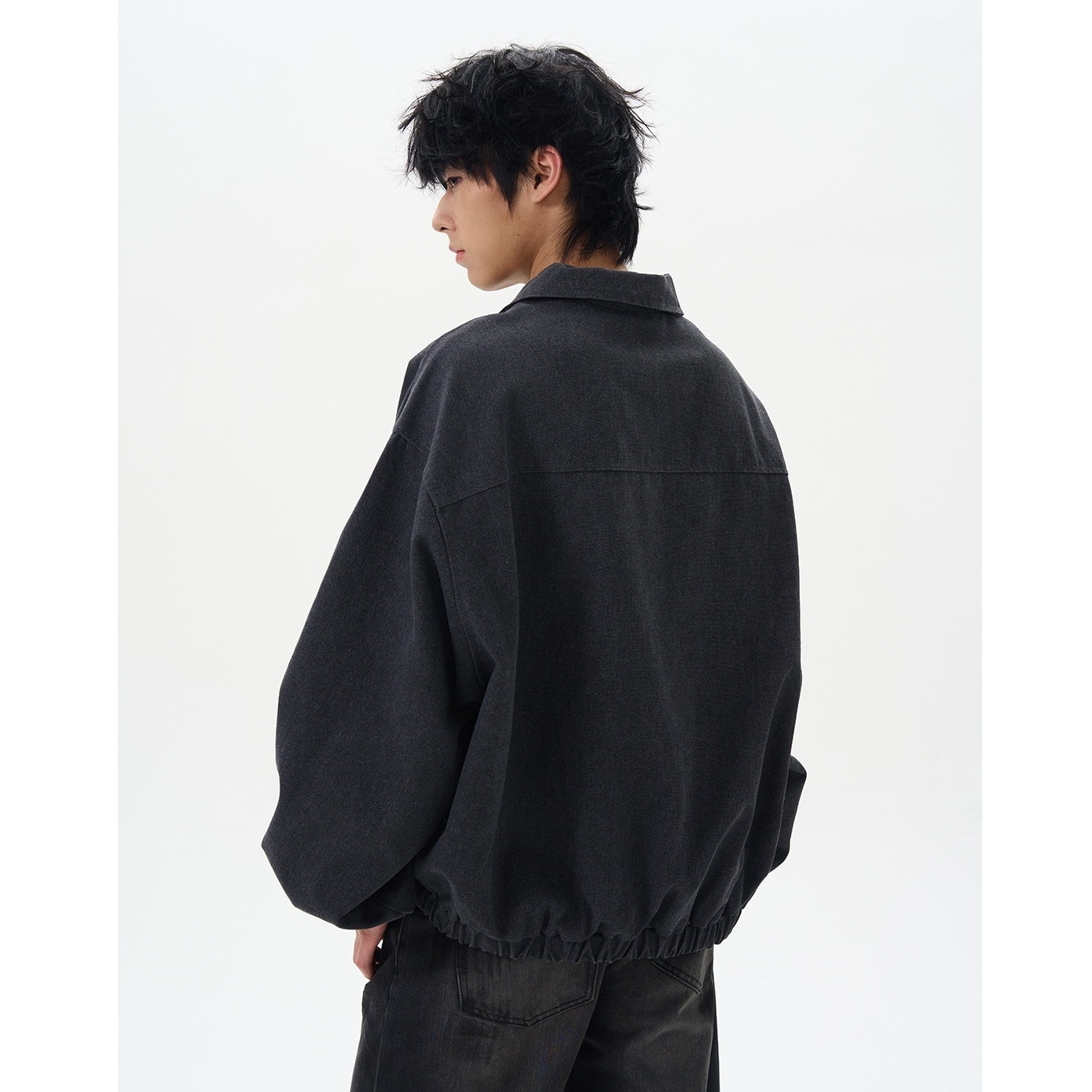 Polo Collar College Style Loose Pullover MB7346