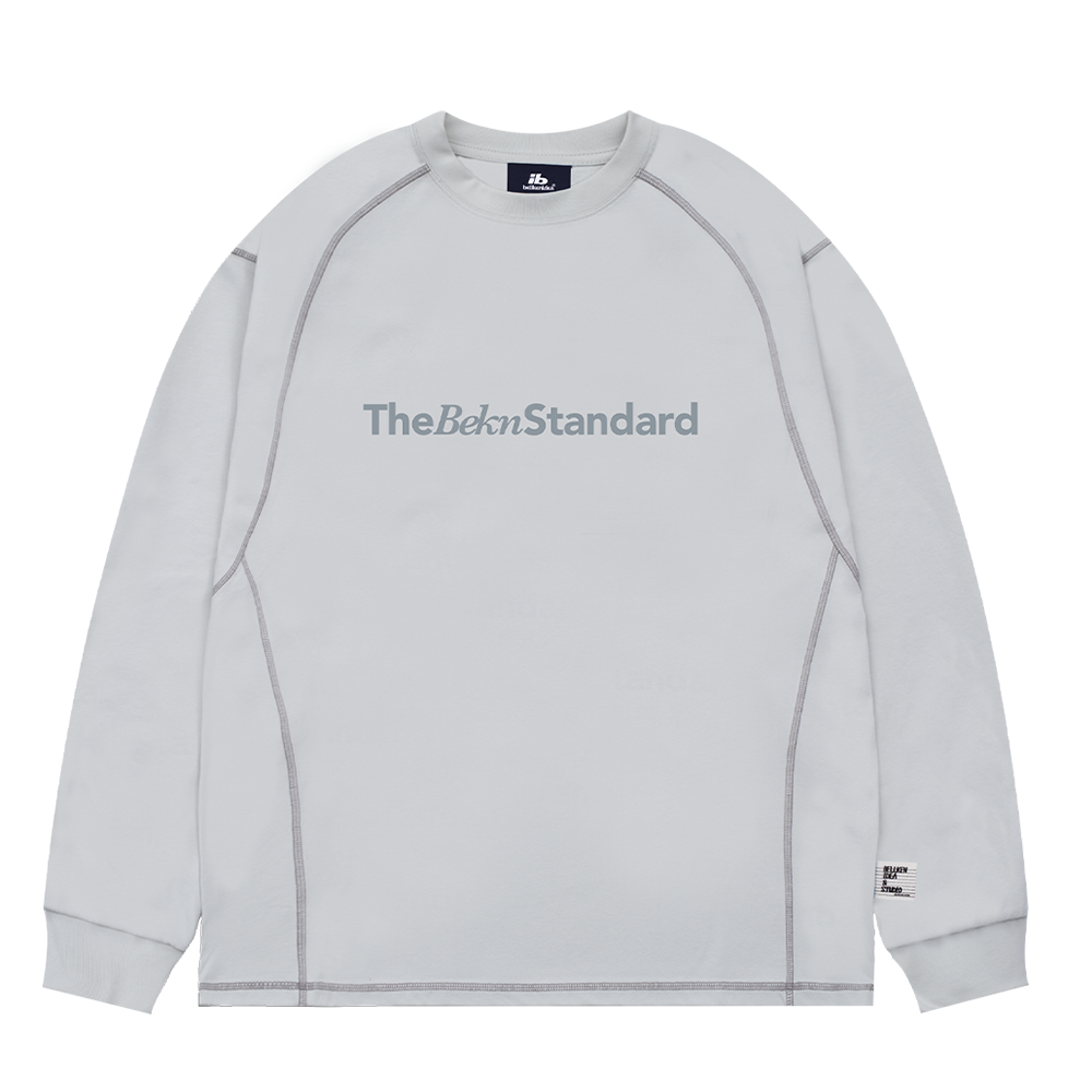 Line Contrast Loose Casual Long Sleeve T-shirt BI2007