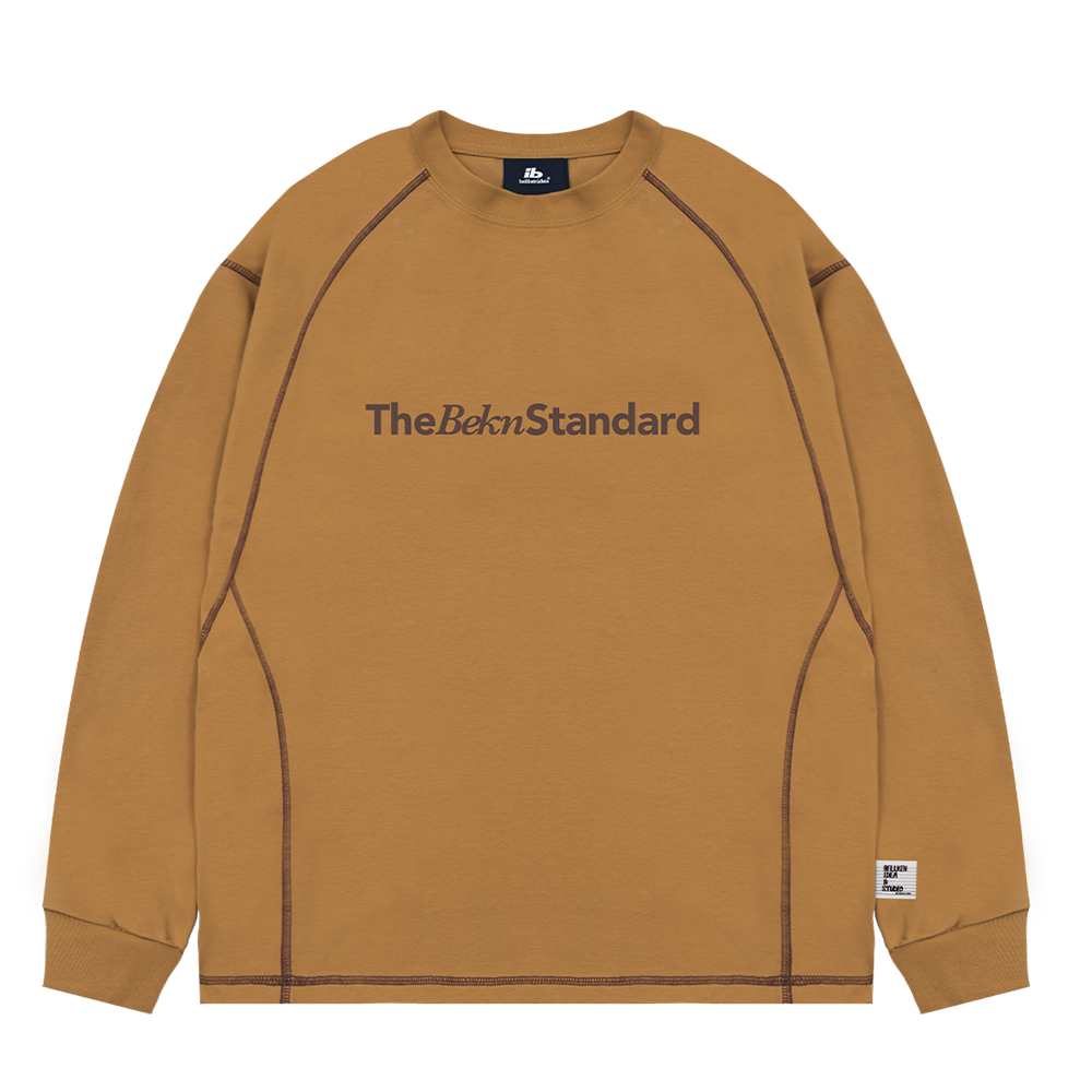 Line Contrast Loose Casual Long Sleeve T-shirt BI2007