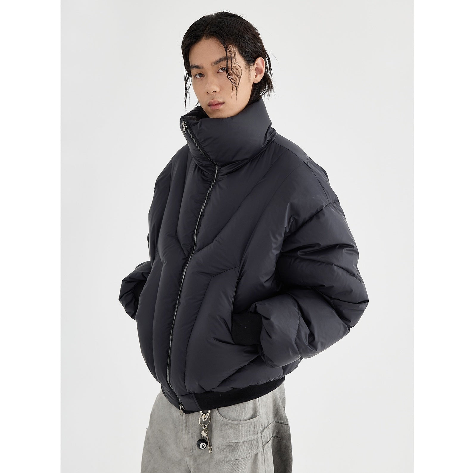 Geometry Stitch High Neck Down Jacket MB7255