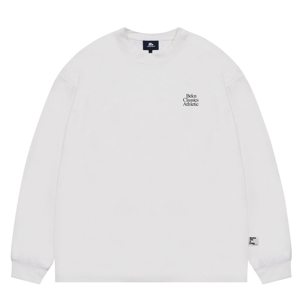 Behind Print Loose Long-sleeved T-shirt BI2011