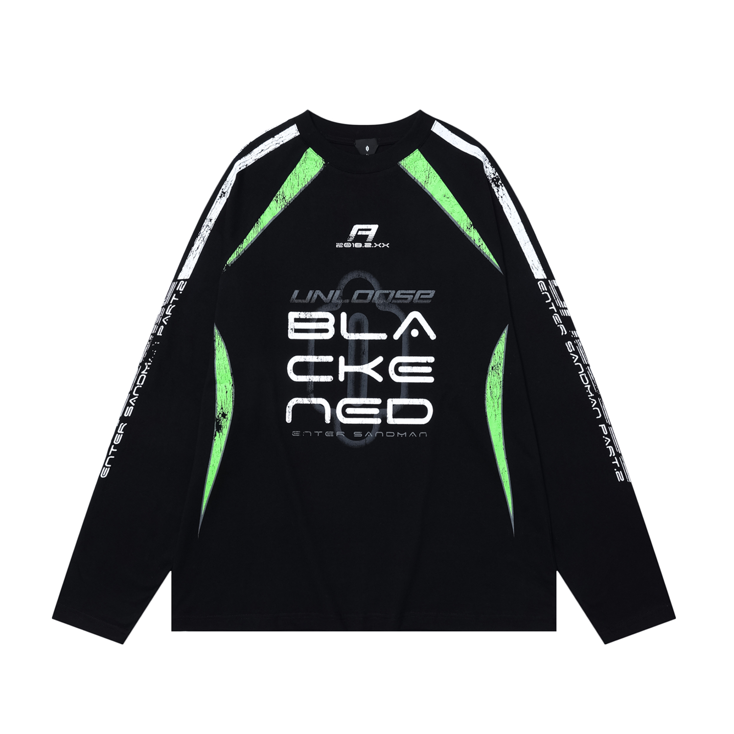 Stitching Contrasting Print Long Sleeve T-shirt EAT082