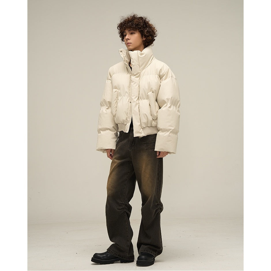 Stand Collar Short Padded Jacket MB7256