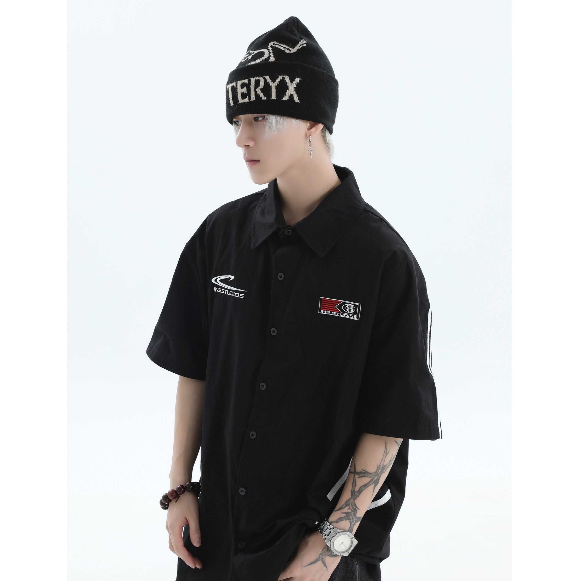 Three-Bar Stitched Racing Style Shirt IN7048
