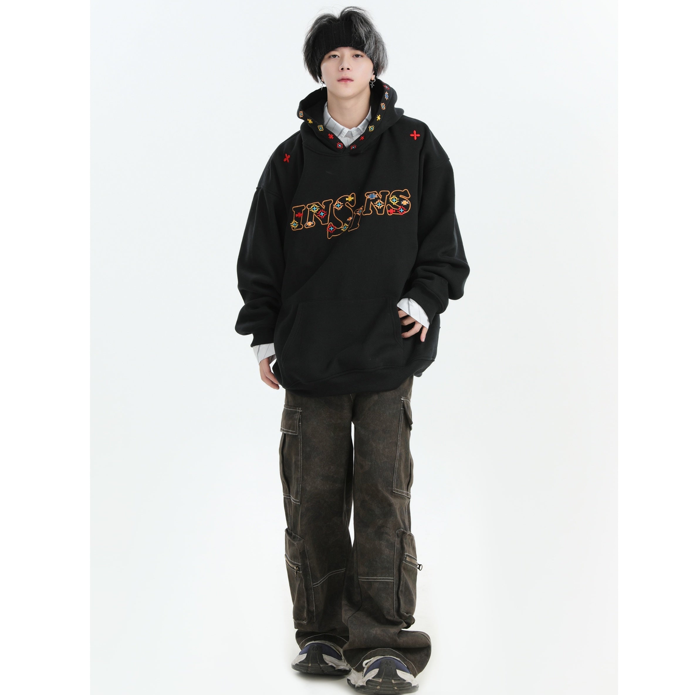 Camouflage Zipper Multi-Pocket Cargo Pants IN7059
