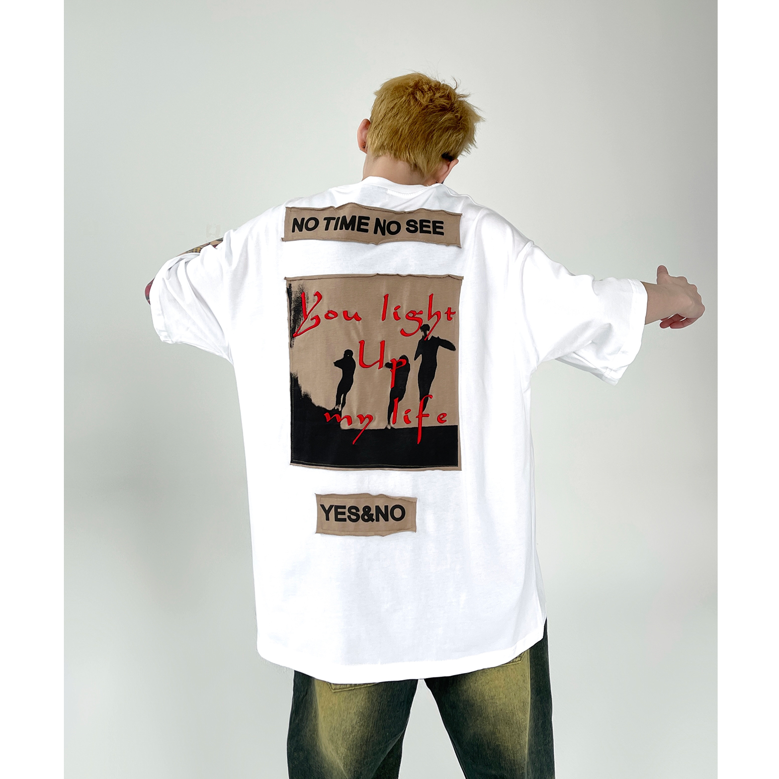 Appliqué Embroidered Loose Street T-shirt EAT009
