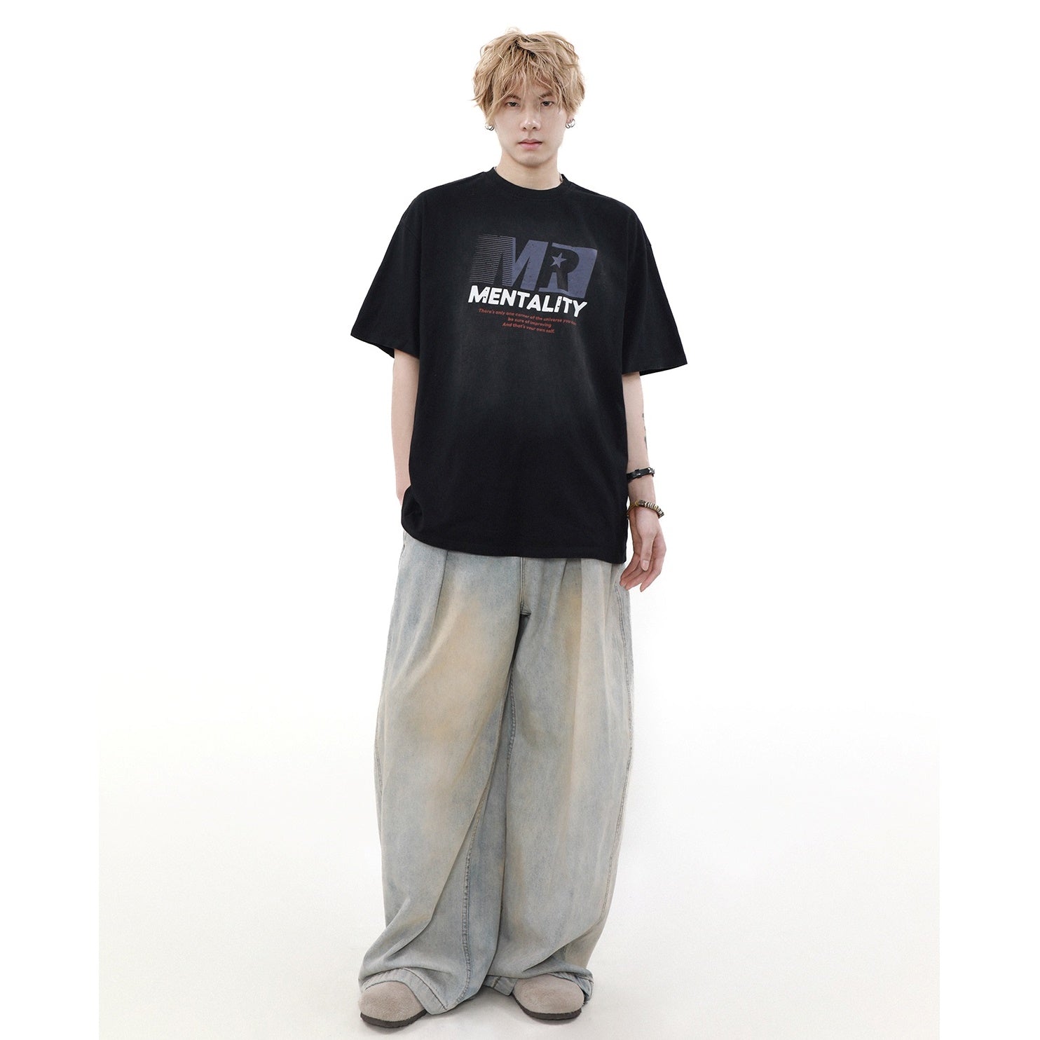 Retro Letter Print Casual T-shirt MR022