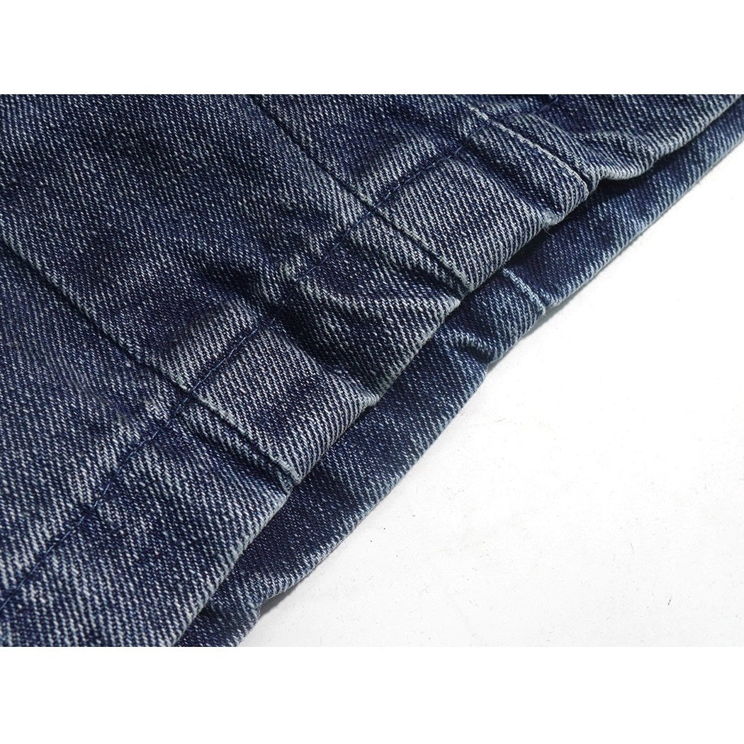 Washed Mud Dyed Distressed Wide-Leg Jeans UU7023