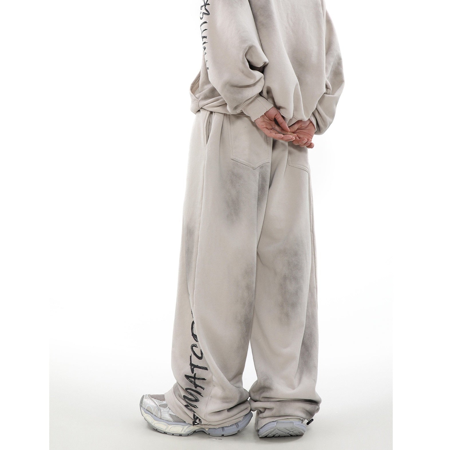 【上下別売り】Street Rubbing Dirty Graffiti Sweat Pants MR026