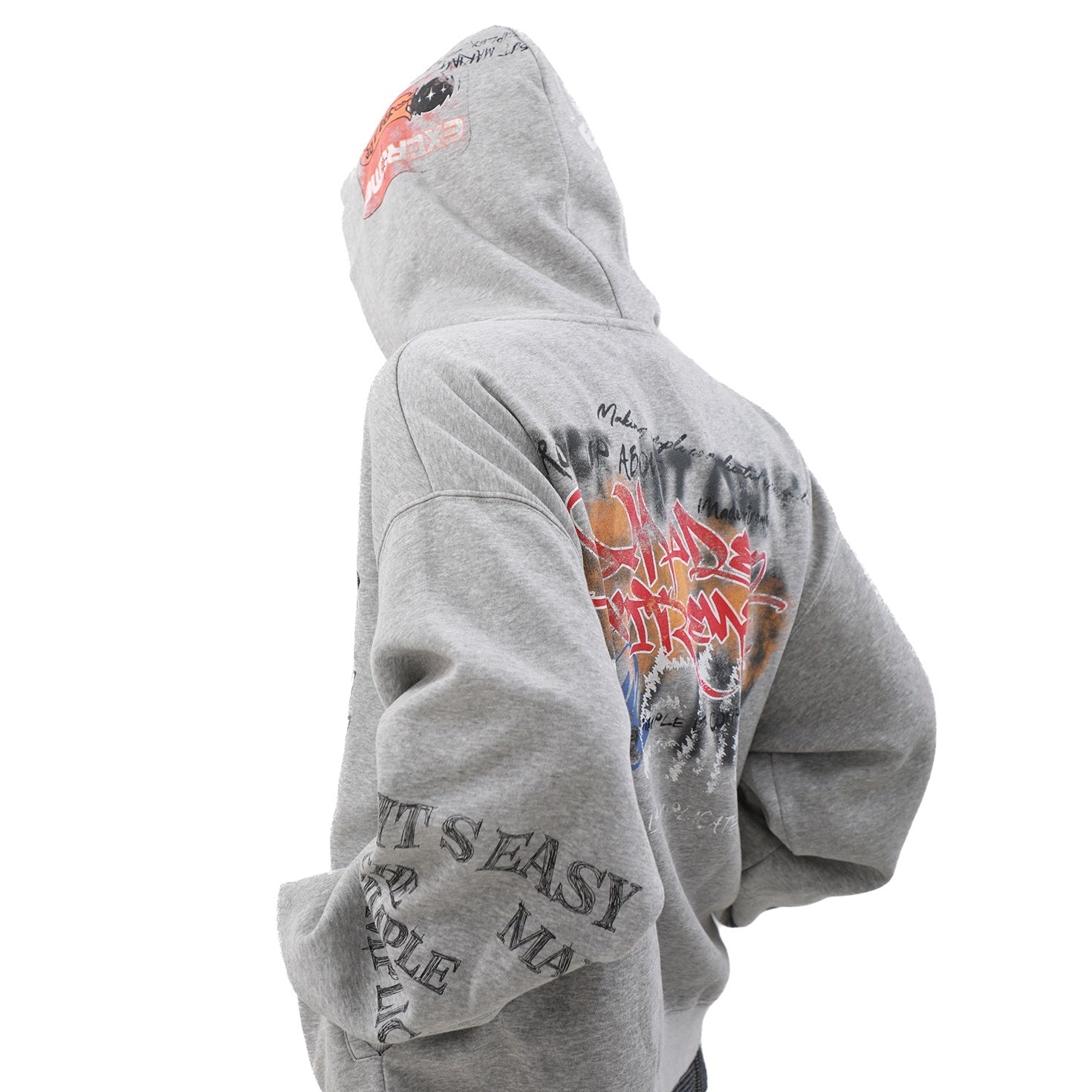 Street Graffiti Zip Hooded Parka MB7082