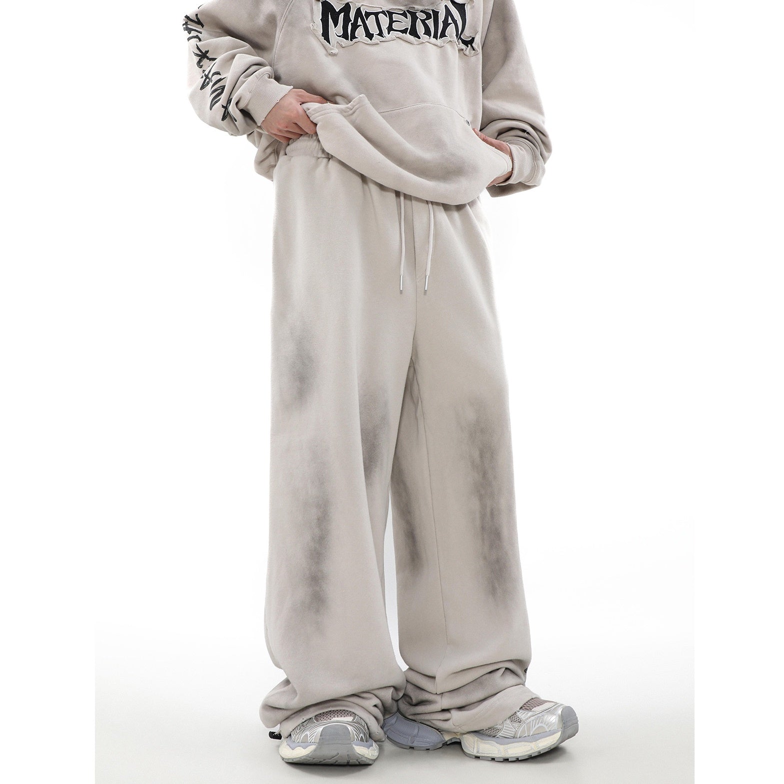 【上下別売り】Street Rubbing Dirty Graffiti Sweat Pants MR026