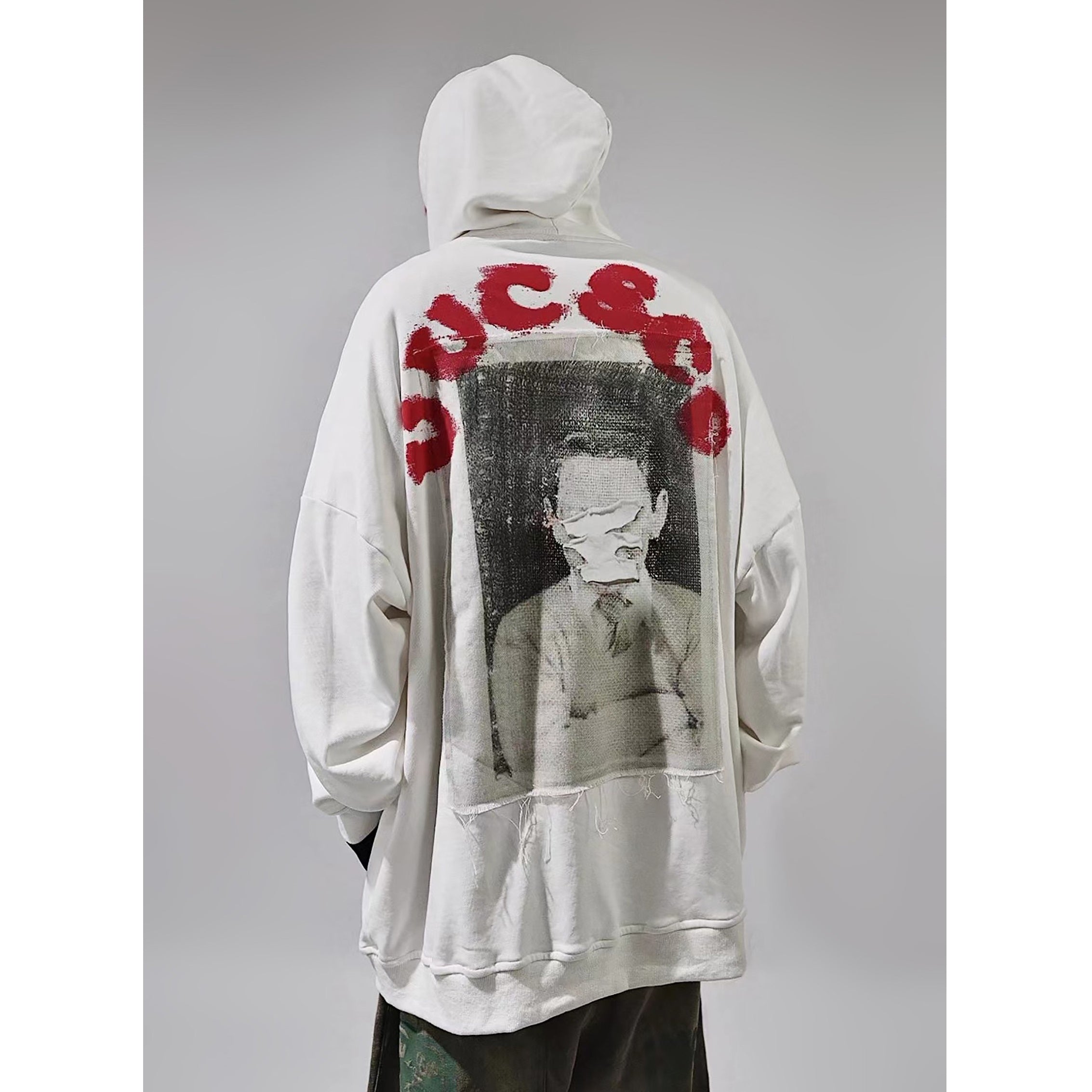 Oversize Street Back Patch Hoodie UU7010