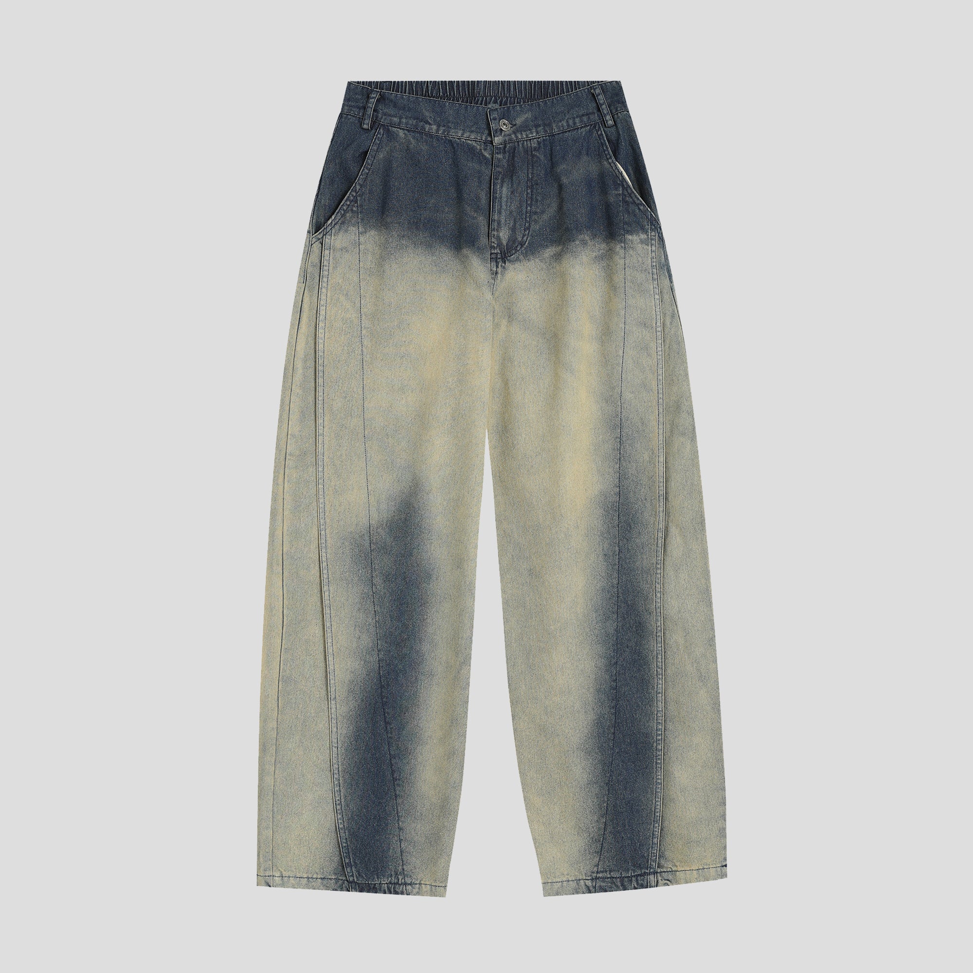 Gradient Smudge Wash Loose Jeans IN7058