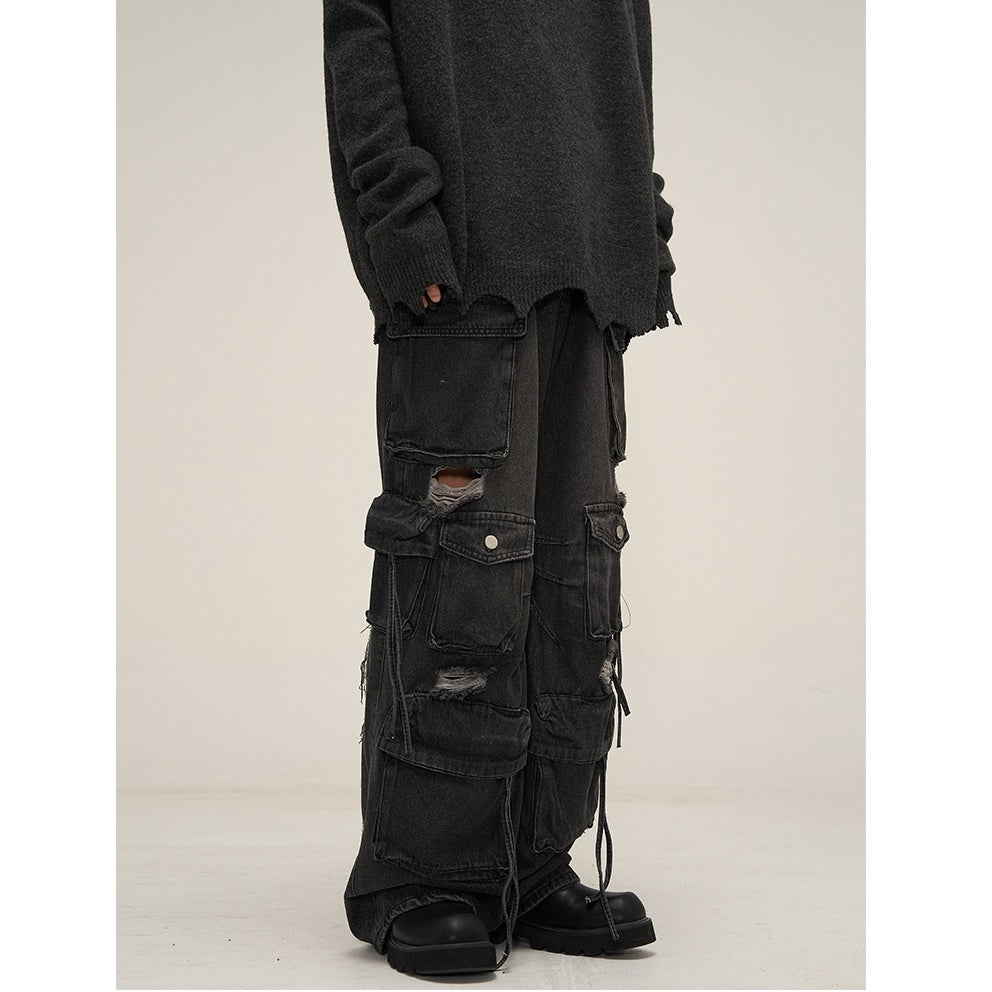 Heavy Industry Ripped Cargo Jeans MB7020