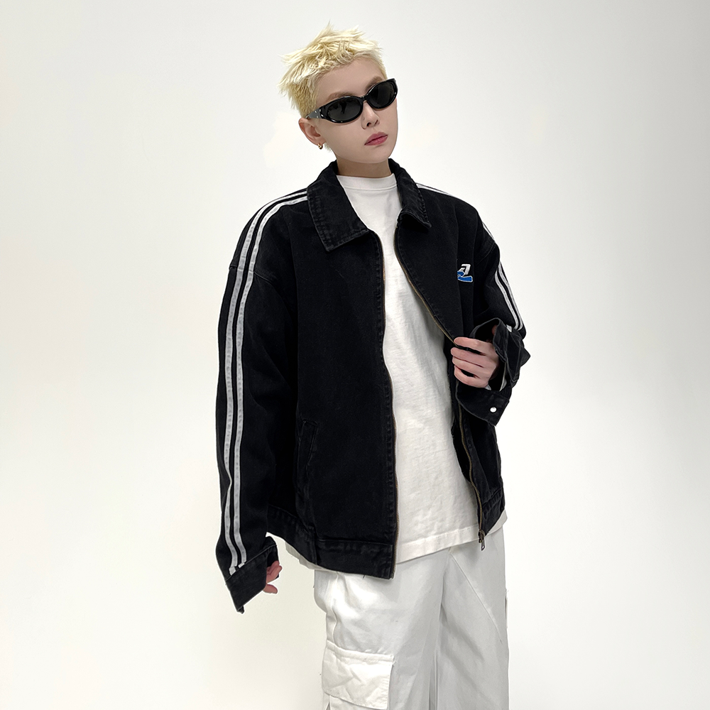 Wash Denim Zip-up Jacket EAT069