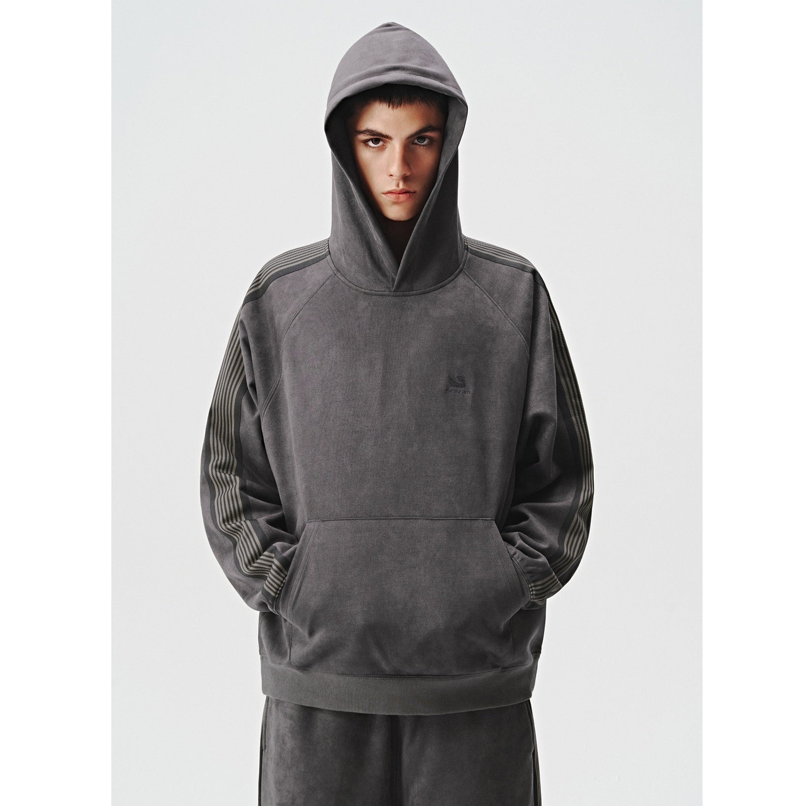 Imitation Suede Touch Line Hoodie MB7138