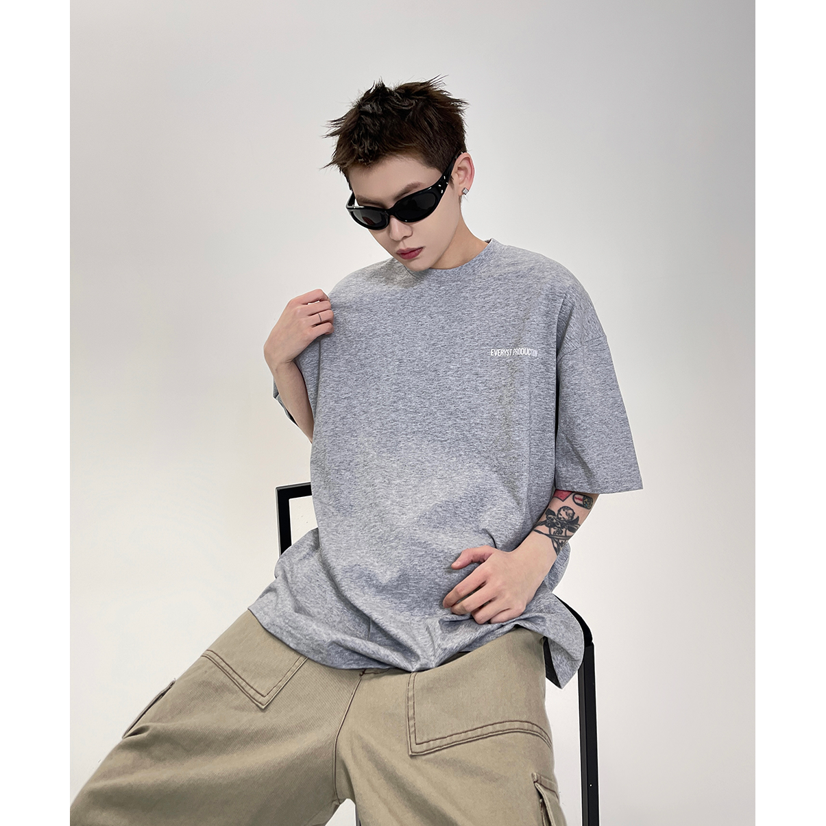Simple Letter Print T-shirt EAT097