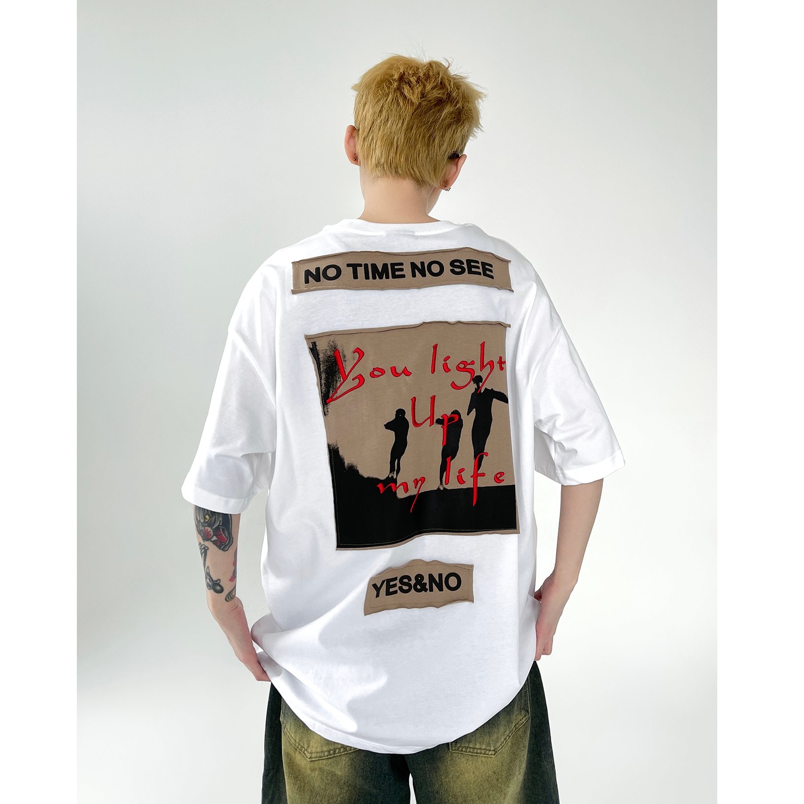Appliqué Embroidered Loose Street T-shirt EAT009