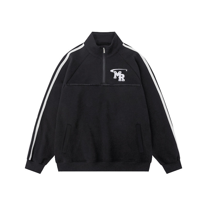 【上下別売り】Three Line Half-Zip Sweat & Loose Pants Set-up MR051