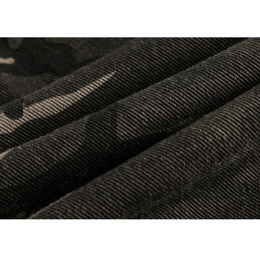 Camouflage Straight Switching Cargo Pants MB7184