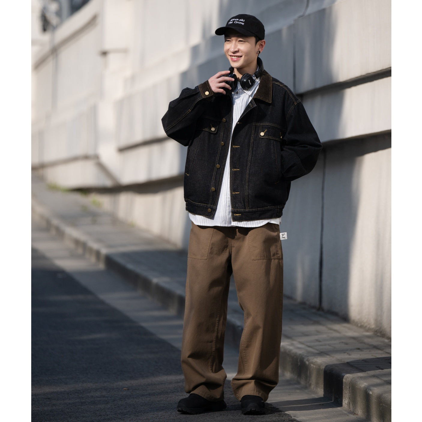 Corduroy Collar Denim Jacket BI2001