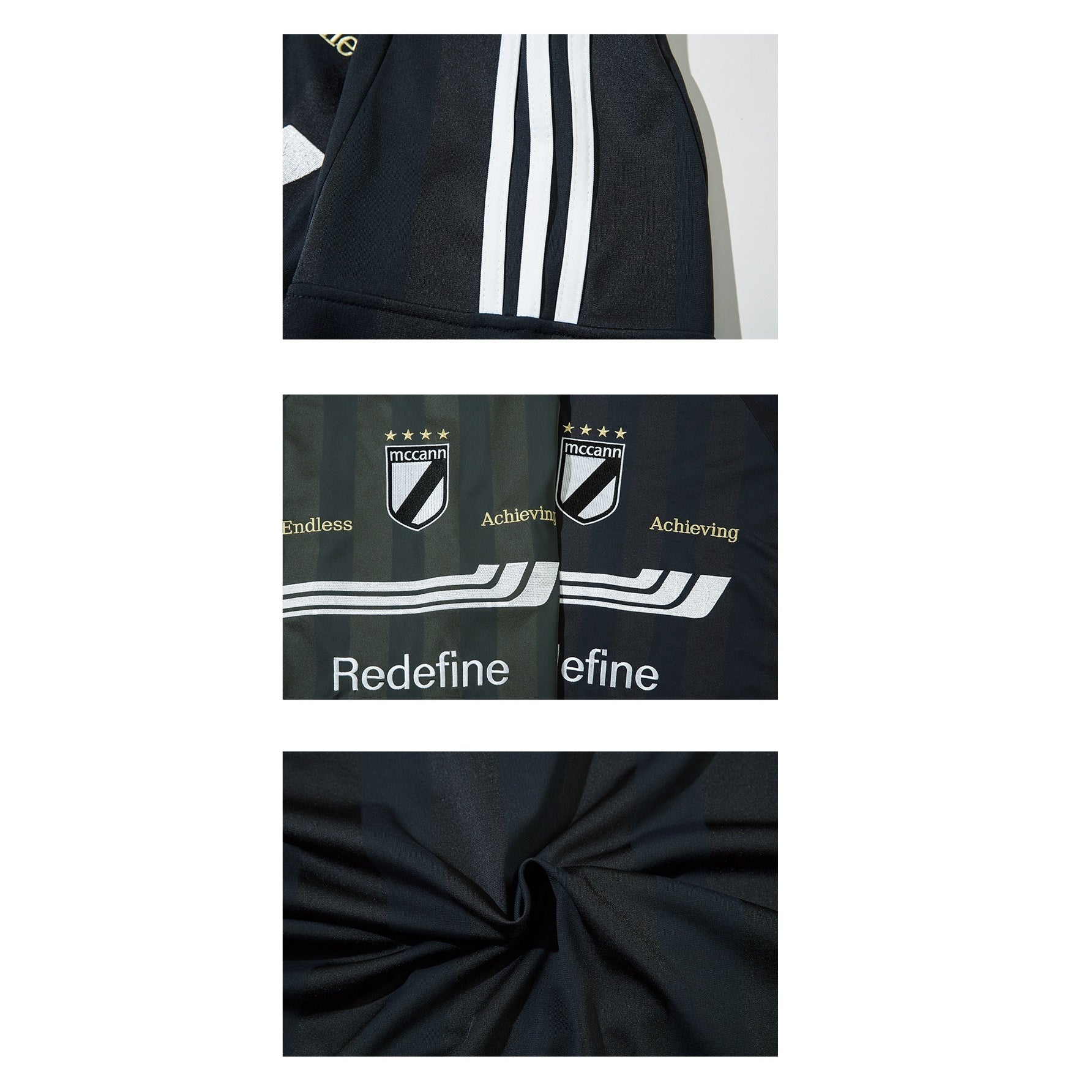 Line Sleeve Sporty V-Neck Print T-Shirt MR044