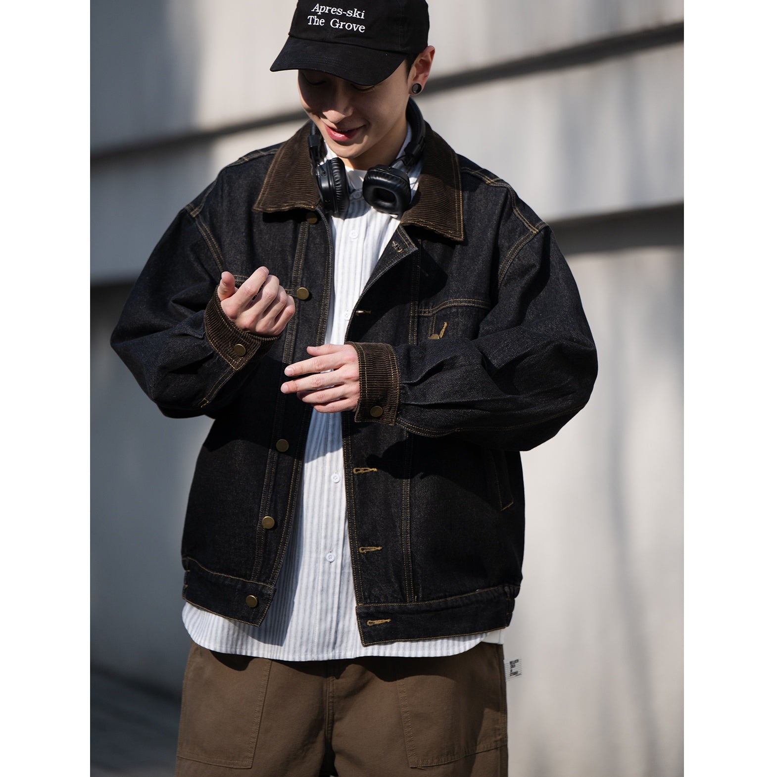 Corduroy Collar Denim Jacket BI2001