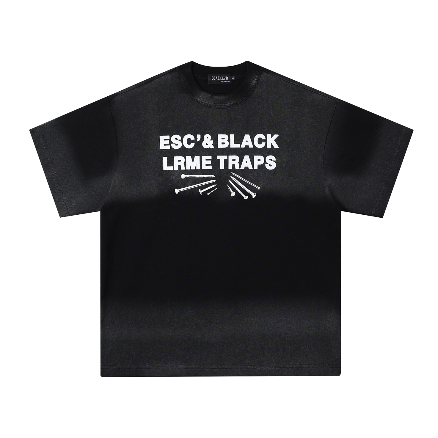 Tie-dye Gradient Letter Print T-shirt EAT091