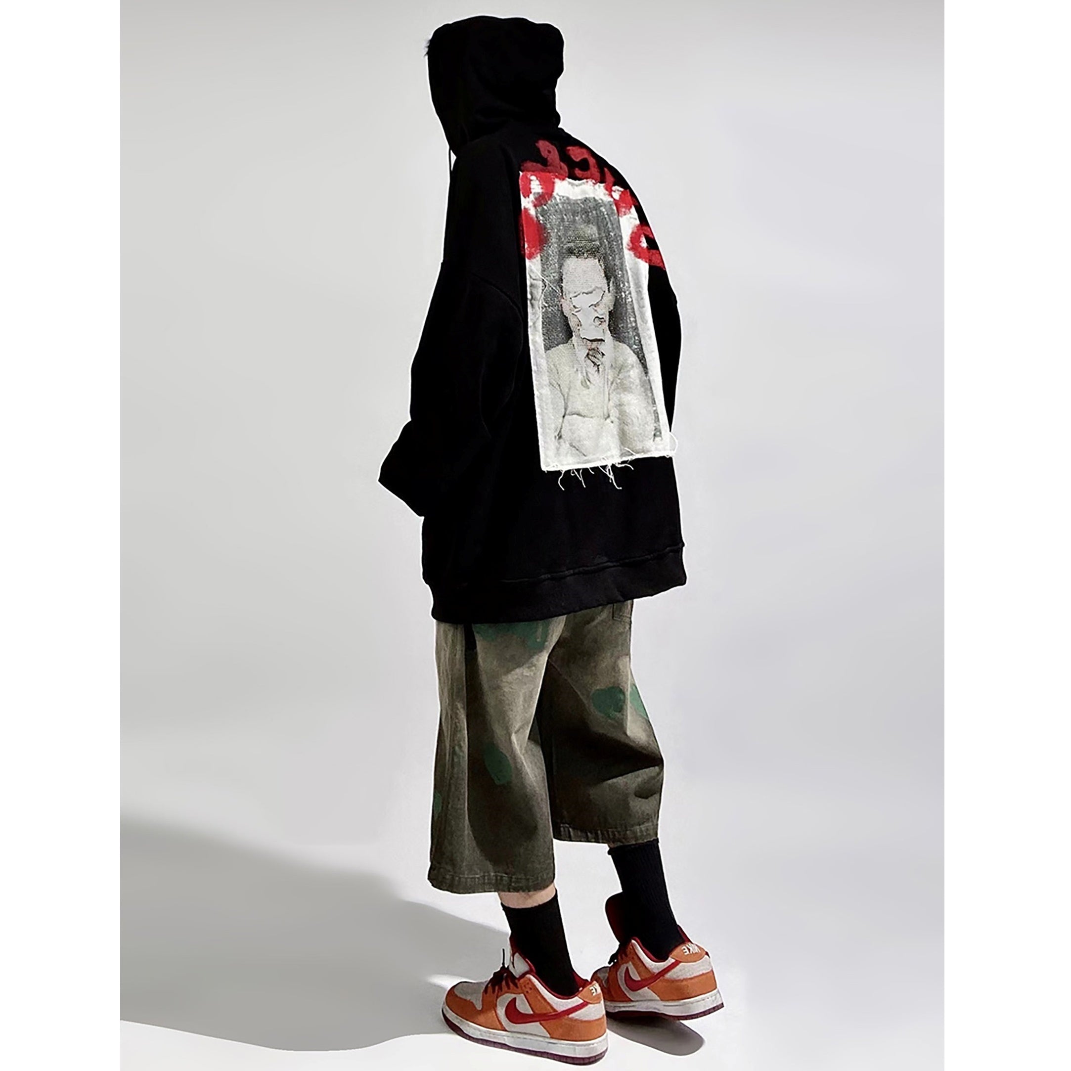 Oversize Street Back Patch Hoodie UU7010