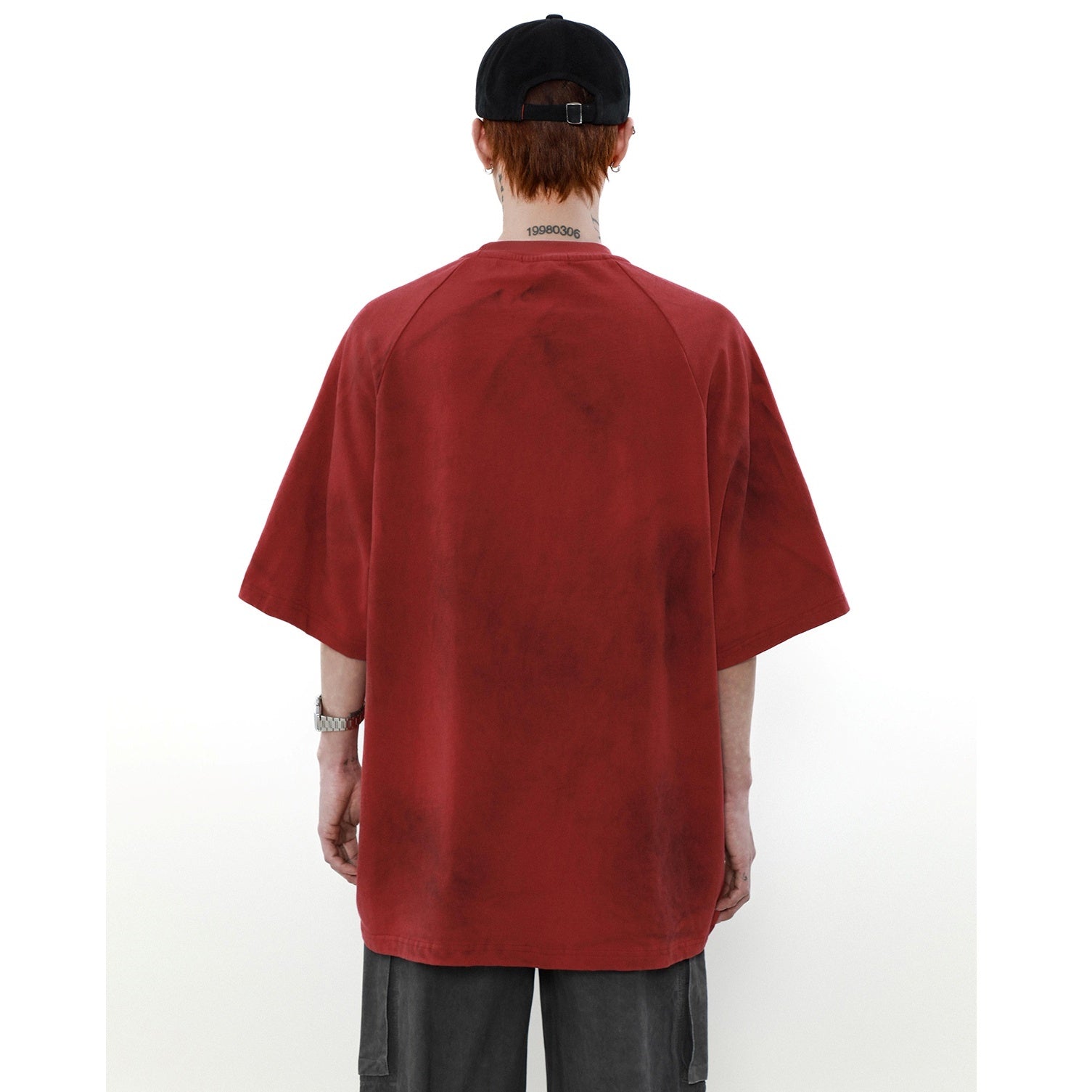 Dragon Retro Print Raglan Sleeve T-Shirt MR006