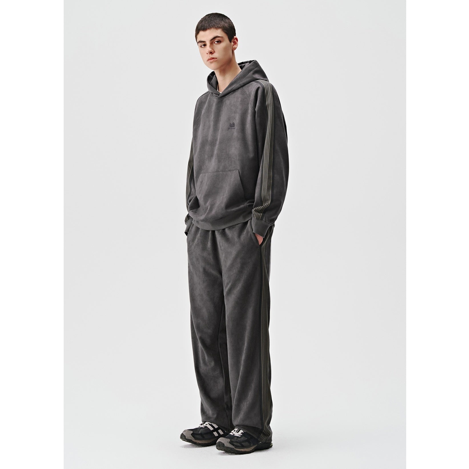 Imitation Suede Touch Line Hoodie MB7138