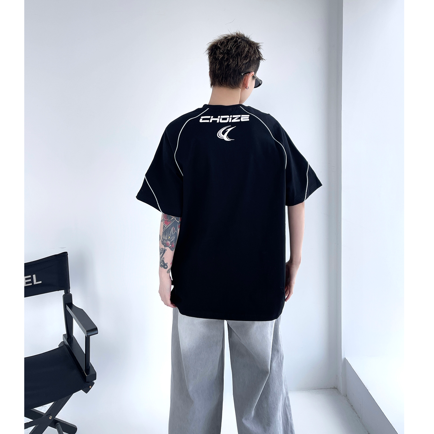 Motorcycle Print Sporty T-shirt EAT004