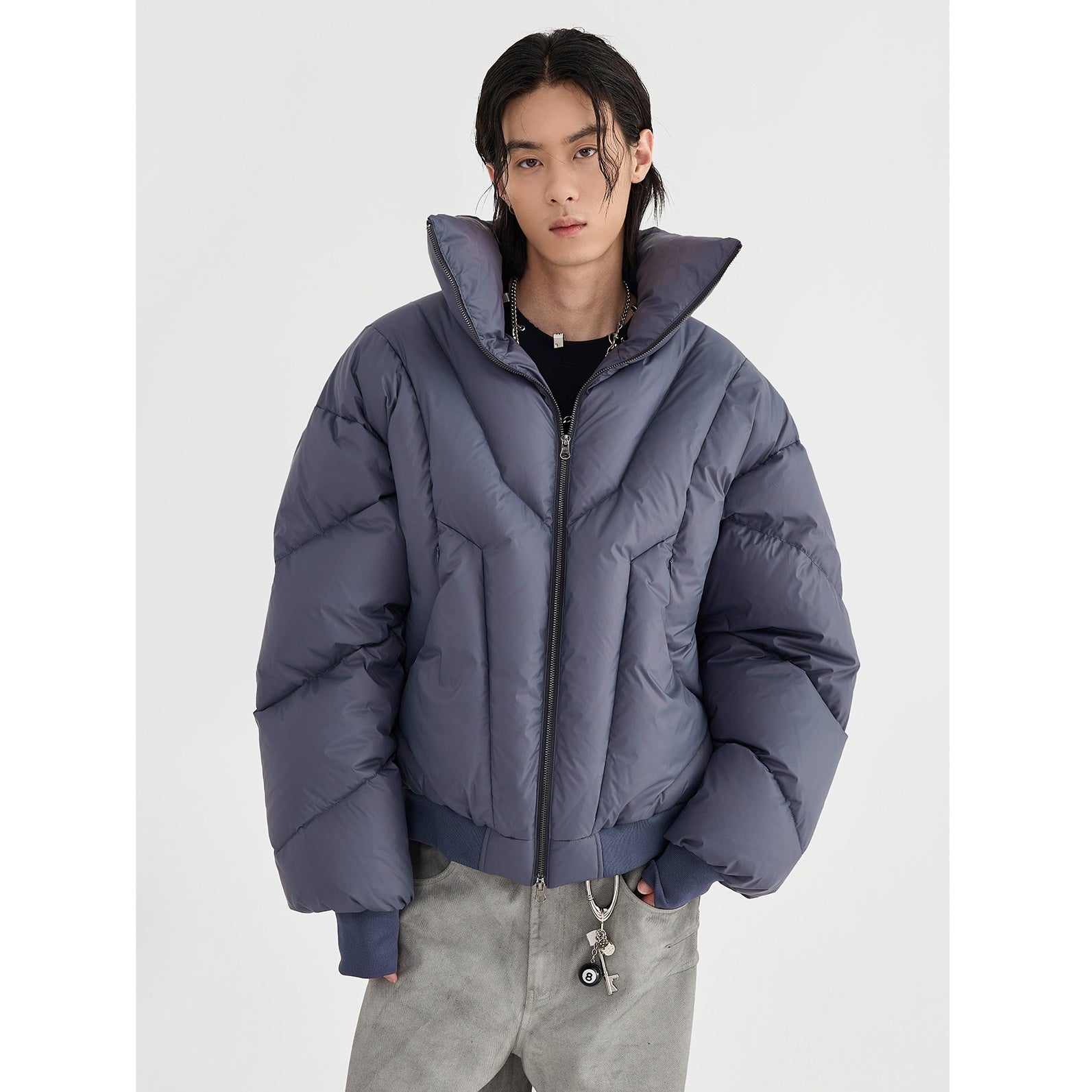 Geometry Stitch High Neck Down Jacket MB7255