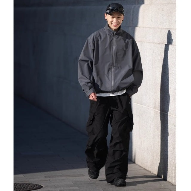 Stand Collar Laminated Zipper Jacket BI2009