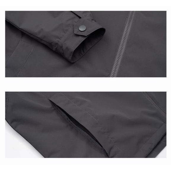 Stand Collar Laminated Zipper Jacket BI2009