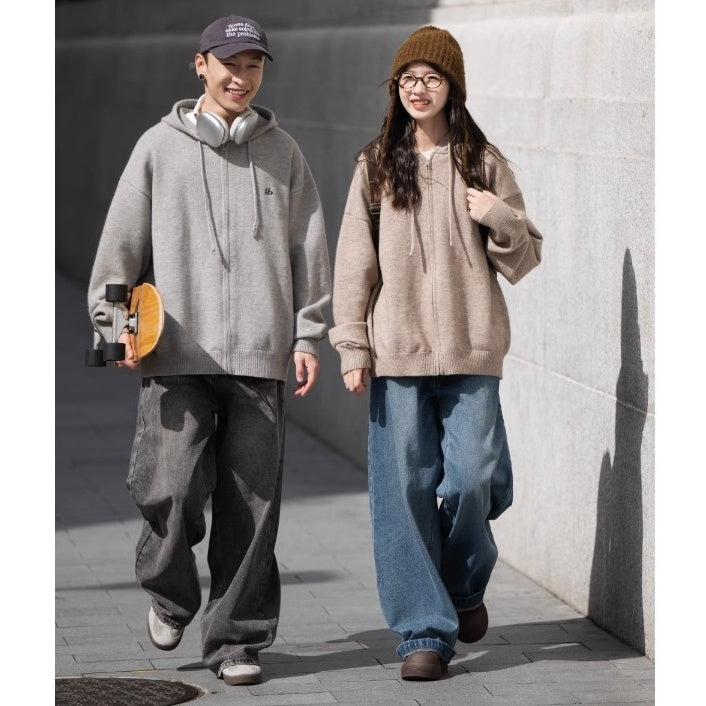Hooded Knitted Zip Cardigan BI2012