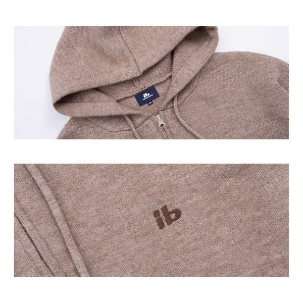 Hooded Knitted Zip Cardigan BI2012