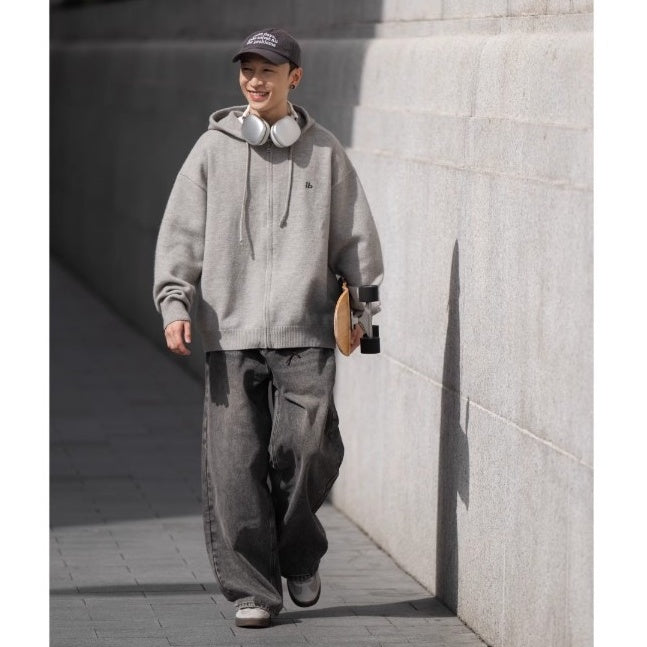 Hooded Knitted Zip Cardigan BI2012