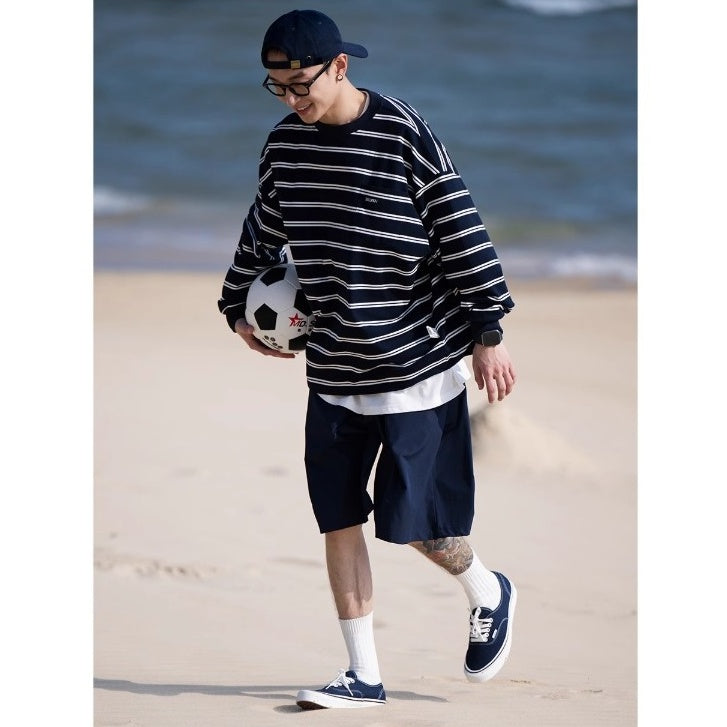 Casual Border Long-sleeved T-Shirt BI2026