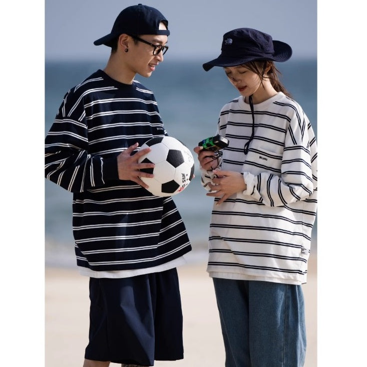 Casual Border Long-sleeved T-Shirt BI2026